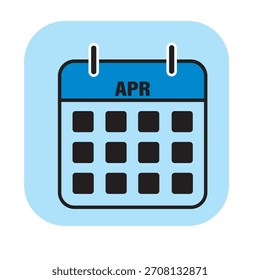 Calendario, calendario de fecha, calendario rojo y blanco   Fecha y año, icono de Vector 