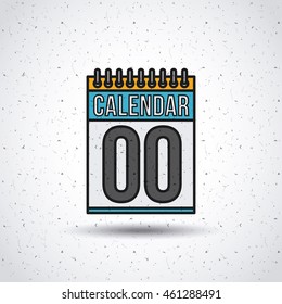 calendar date reminder icon vector isolated graphic