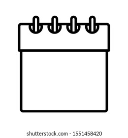 calendar date reminder month design icon vector illustration thick line