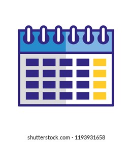 calendar date reminder plan isolated image