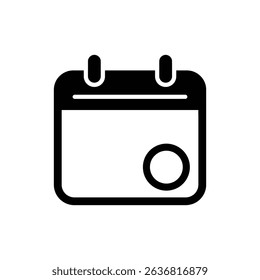 Calendar with Date Ringed Icon for Time Management and Scheduling