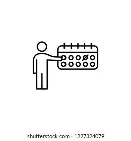 calendar, date, schedule icon. Element of professional icon for mobile concept and web apps. Thin line calendar, date, schedule icon can be used for web and mobile