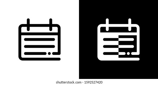 Calendar Date Schedule Icon Set Logo