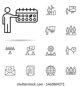 Calendar, date, schedule icon. Universal set of professional seo for website design and development, app development