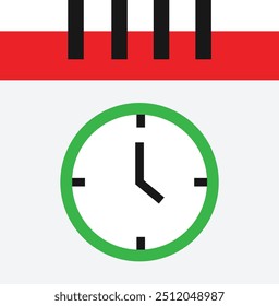 Calendario Fecha Icono de programación Ilustración plana de Vector