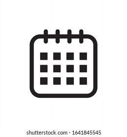 Calendar, Date, Schedule, Reminder icon vector isolated on white background