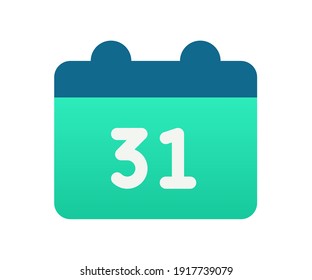 programación de fecha de calendario icono aislado único con estilo de degradado
