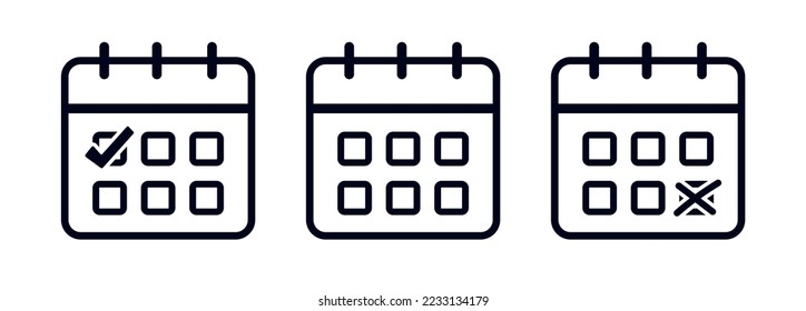 Calendar date schedule vector icon