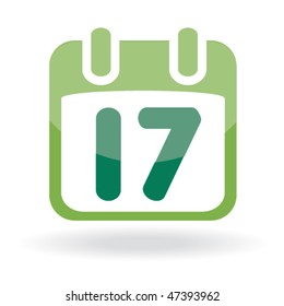 Calendar with date. St. Patrick's day icon.