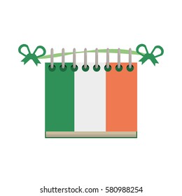 calendar date st patricks day icon vector illustration eps 10