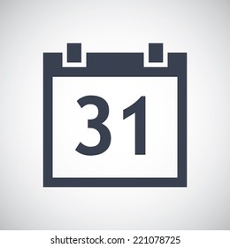 Calendar Date symbol icon. Vector pictogram. Simple flat metro design style. esp10