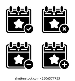 Kalender-, Datums- und Uhrzeitsymbol und Grafikelementressource