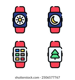 Kalender-, Datums- und Uhrzeitsymbol und Grafikelementressource