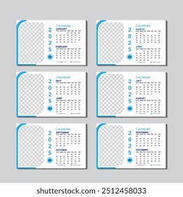 Concepto de gestión de fecha y hora del calendario. Vector ilustración conceptual de un calendario de escritorio que muestra el horario mensual y semanal con notas y marcas de verificación. Concepto de gestión de tiempo y fecha, mes.