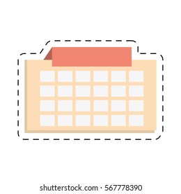 calendar date travel planning cut line vector illustration eps 10