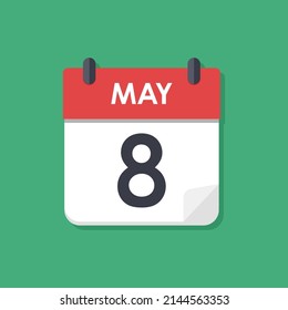 Calendar date vector illustration. Deadline or important date