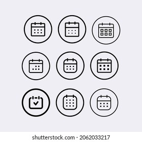 Calendar Date vector web icon. Interface, ui
