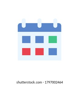 Calendar dates icon. Simple color vector elements of almanac icons for ui and ux, website or mobile application