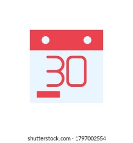 Icono de fechas del calendario. Elementos vectoriales simples de color de iconos almanacos para ui y ux, sitio web o aplicación móvil