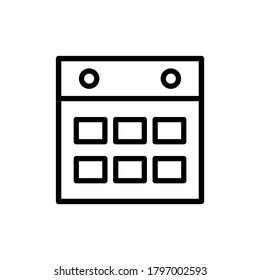 Calendar dates icon. Simple line, outline vector elements of almanac icons for ui and ux, website or mobile application