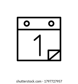Calendar dates icon. Simple line, outline vector elements of almanac icons for ui and ux, website or mobile application