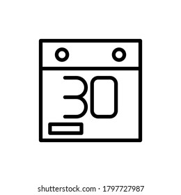 Icono de fechas del calendario. Línea simple, contorno de elementos vectoriales de iconos almaníacos para ui y ux, sitio web o aplicación móvil