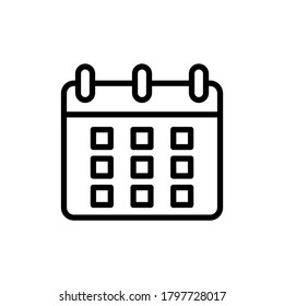 Calendar dates icon. Simple line, outline vector elements of almanac icons for ui and ux, website or mobile application