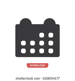 Calendar with dates vector icon 