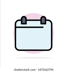 Calendar, Day, Date, Year Abstract Circle Background Flat color Icon
