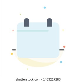 Calendar, Day, Date, Year Abstract Flat Color Icon Template