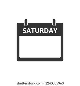 Calendar, day, event icon. Saturday. Vector illustration, flat design.