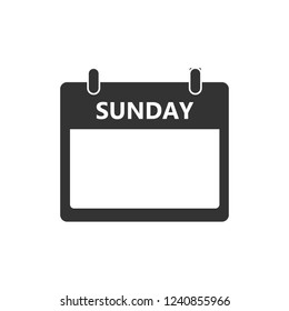 Calendar, day, event icon. Sunday. Vector illustration, flat design.