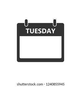 Calendar, day, event icon. Tuesday. Vector illustration, flat design.