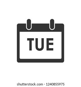 Calendar, day, event icon. Tuesday. Vector illustration, flat design.