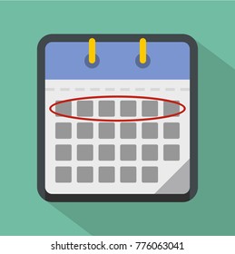 Calendar day icon. Flat illustration of calendar day vector icon for web