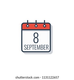 Calendar day icon isolated on white background. Vector illustration.
