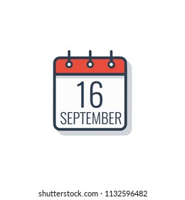 Calendar day icon isolated on white background. Vector illustration.