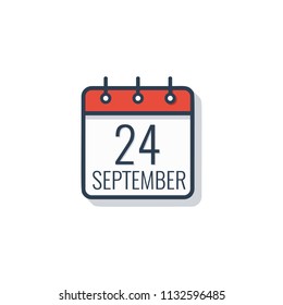 Calendar day icon isolated on white background. Vector illustration.