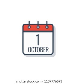 Calendar day icon isolated on white background. Vector illustration.