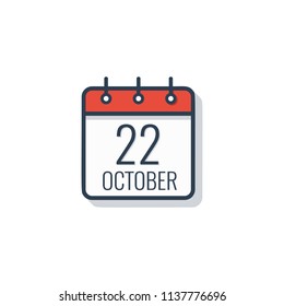 Calendar day icon isolated on white background. Vector illustration.