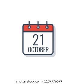 Calendar day icon isolated on white background. Vector illustration.