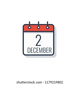 Calendar day icon isolated on white background. Vector illustration.