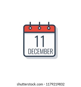 Calendar day icon isolated on white background. Vector illustration.