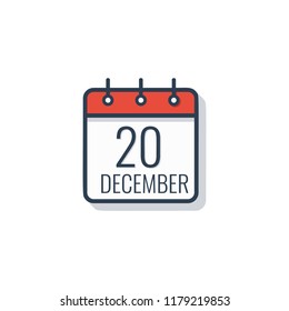 Calendar day icon isolated on white background. Vector illustration.