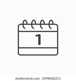 Calendar day icon isolated on white background