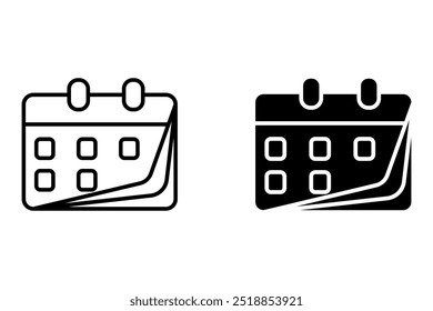Icono del día del calendario Ilustración vectorial aislada sobre fondo blanco