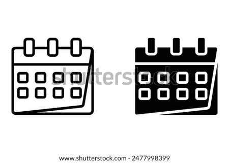 Calendar Day Icon Isolated Vector Illustration on white backround