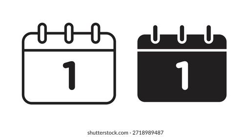 Icono del día del calendario para el App móvil, diseños editables