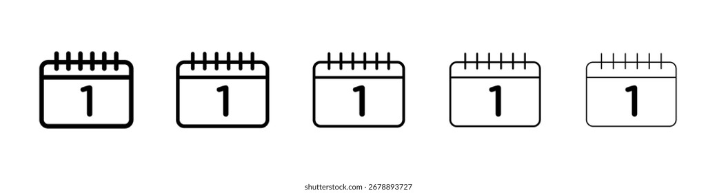 Icono del día del calendario para el concepto móvil y el Diseño web.