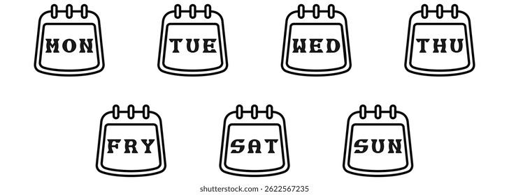Calendar Day Icon Set, Vector Art, Images and Graphics